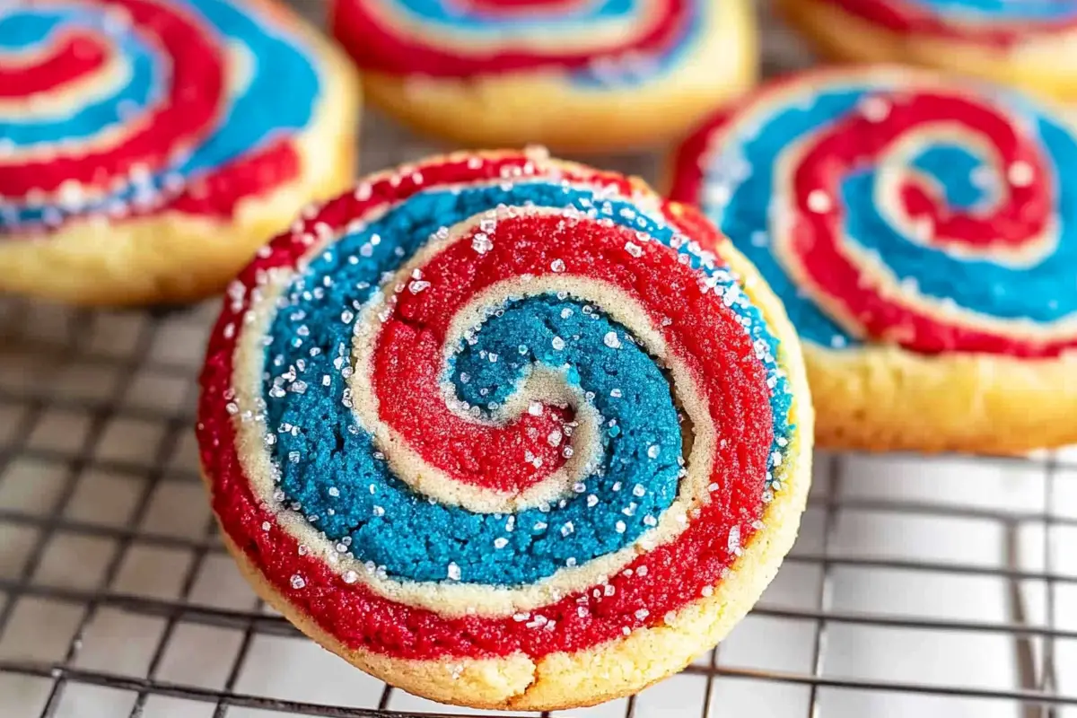 4th of July Cookies: Easy Red, White, and Blue Pinwheel