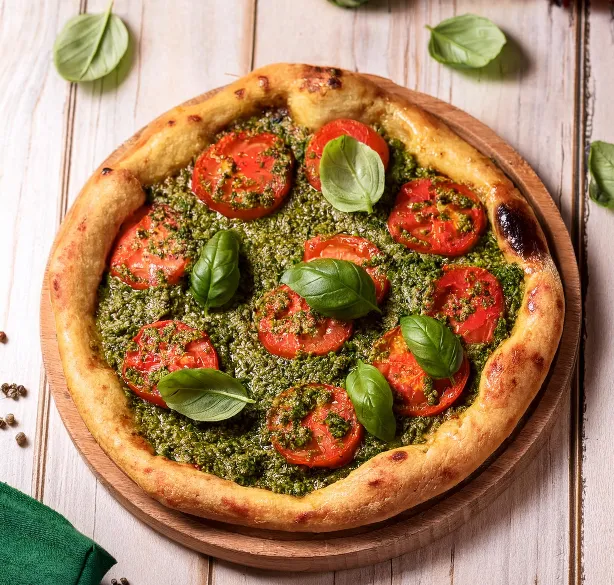 Chimichurri Tomato Pizza Recipe with Fresh Sweet Tomatoes