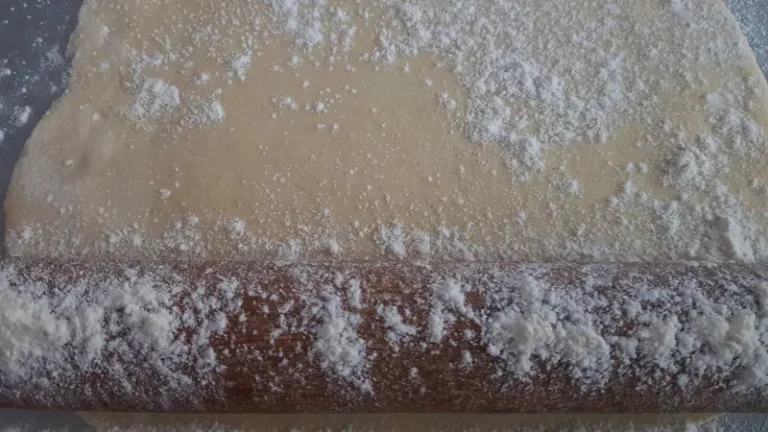 Calzone dough roll out