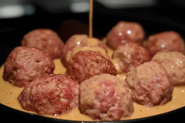 Frozen Meatball Recipe - Topping with sauce