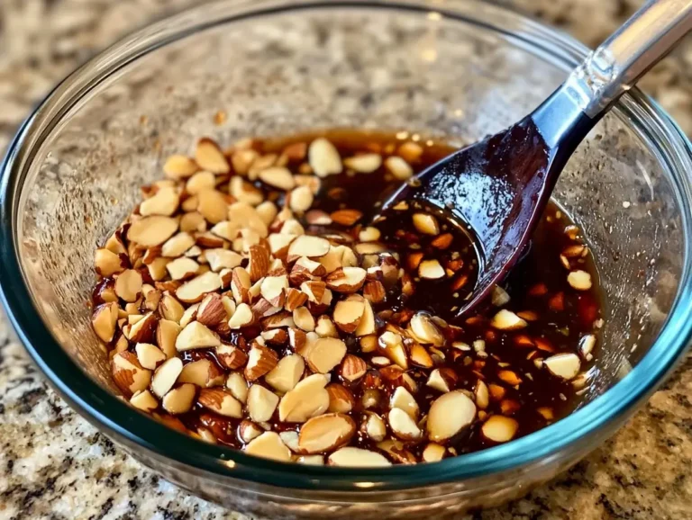 Chopped Almonds and Asian Sauce Recipe - Preparation