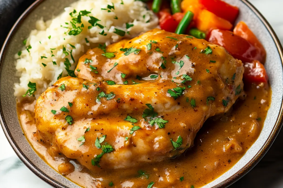 The Best Smothered Chicken Recipe with a Flavor-Packed Twist