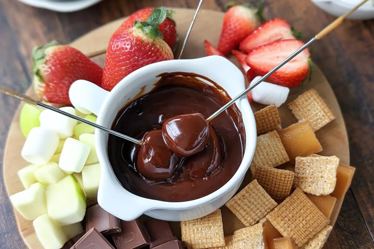 Easy Chocolate Caramel Fondue Recipe