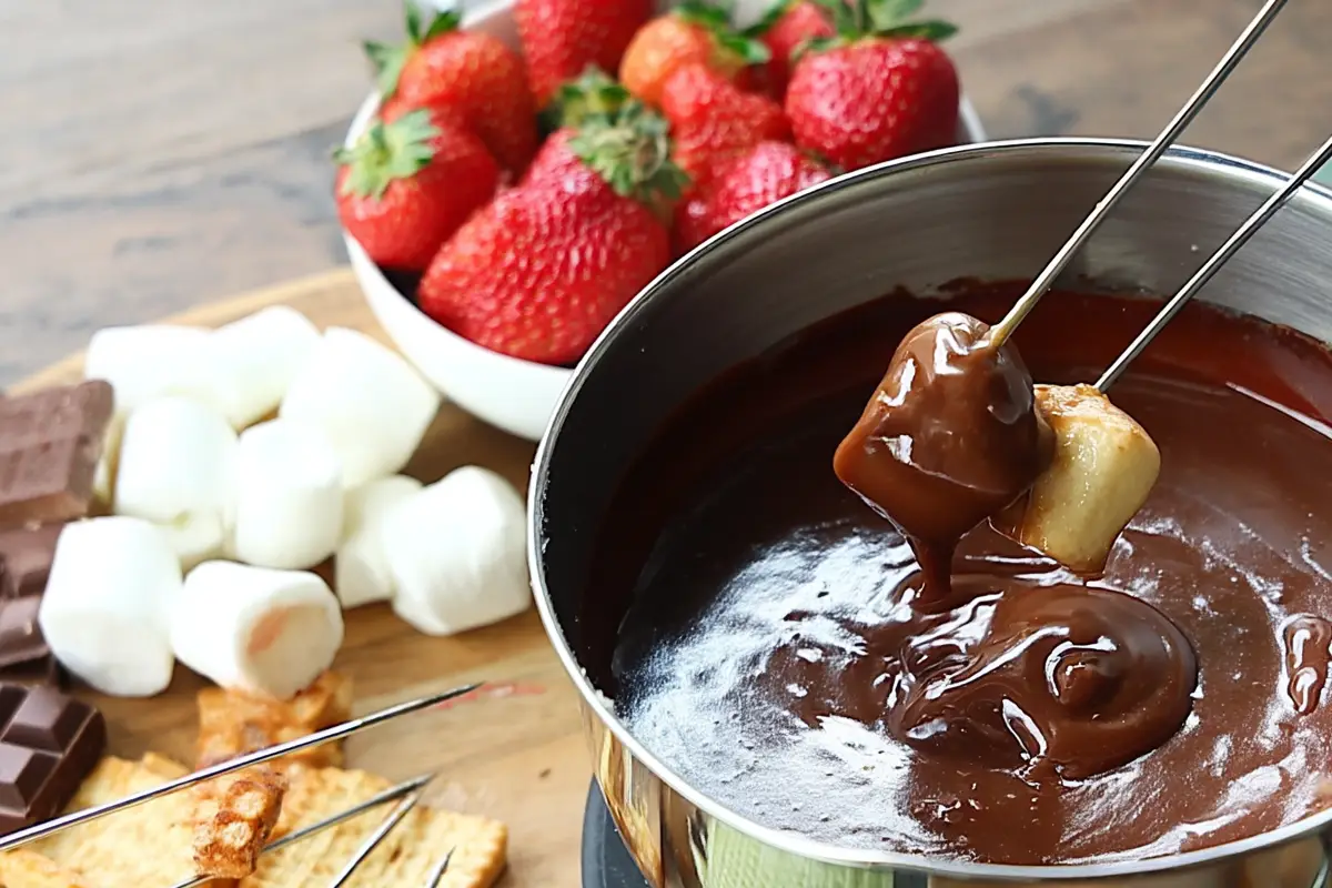 Easy Chocolate Caramel Fondue Recipe