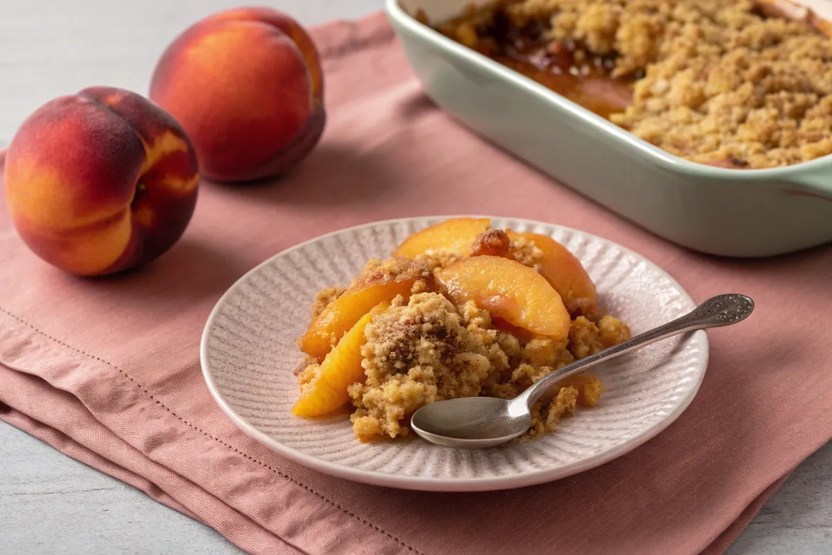 Peach Crisp Recipe with Fresh Peaches