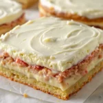 Rhubarb custard bars