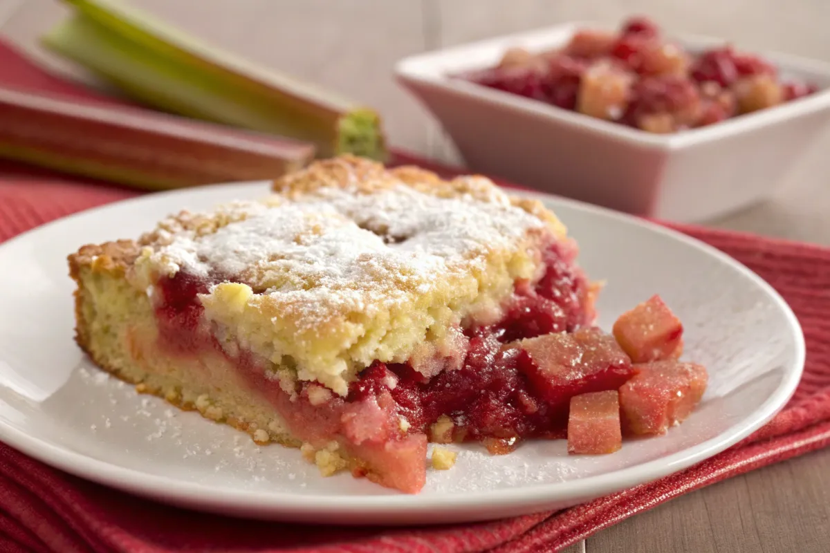 Rhubarb Dump Cake Recipe