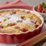 Rhubarb dump cake