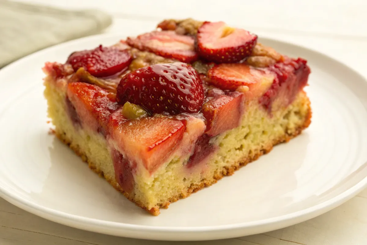 Strawberry Rhubarb Cake Recipe