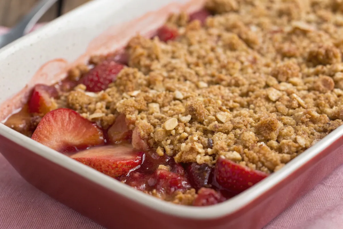 Strawberry Rhubarb Crisp Recipe