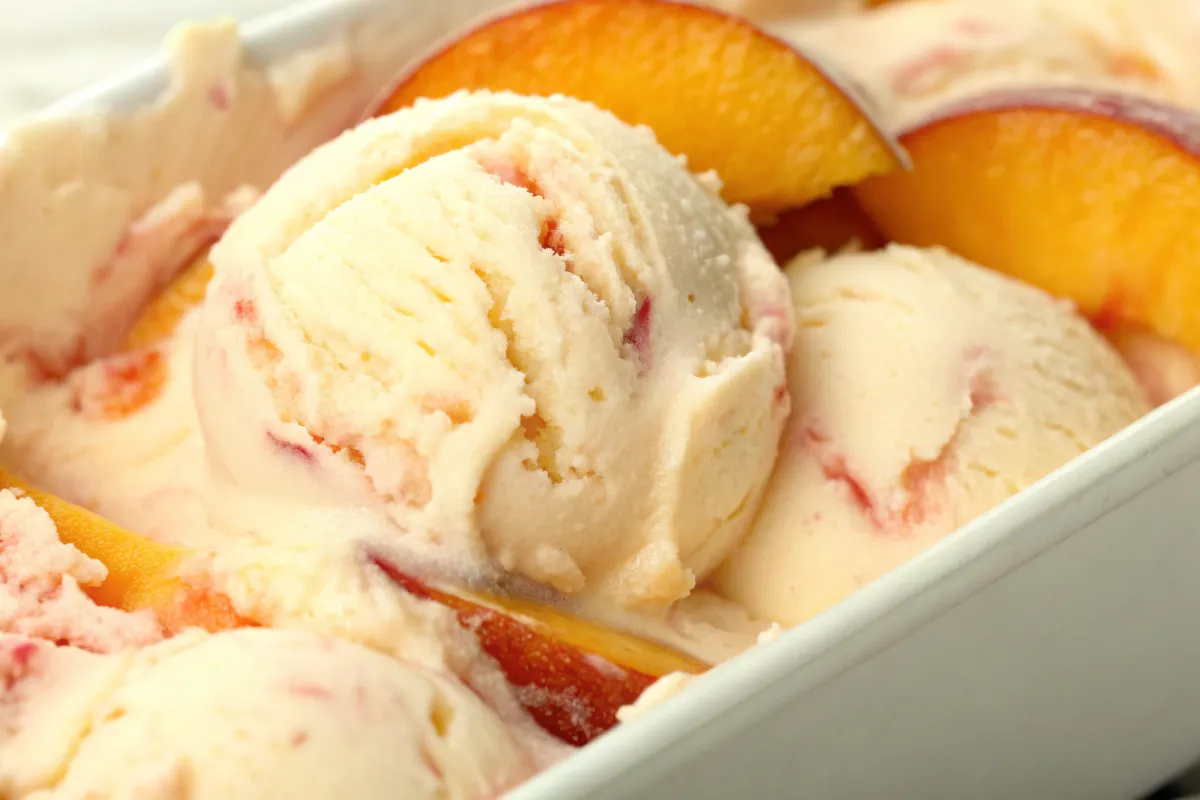 Homemade Peach Ice Cream Recipe