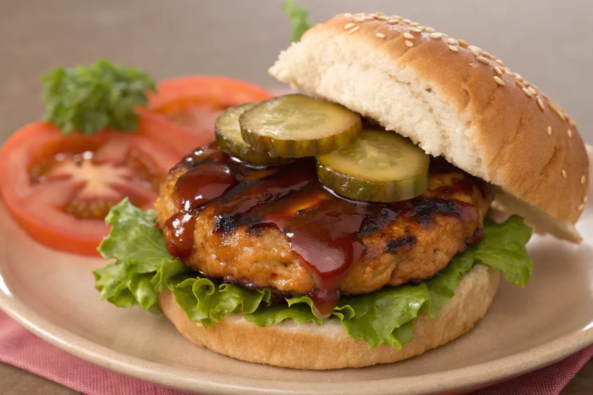 BBQ Ground Chicken Burger Recipe