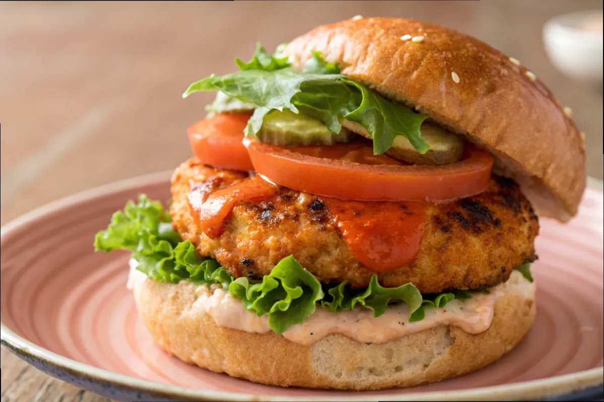 Buffalo Ground Chicken Burger Recipe