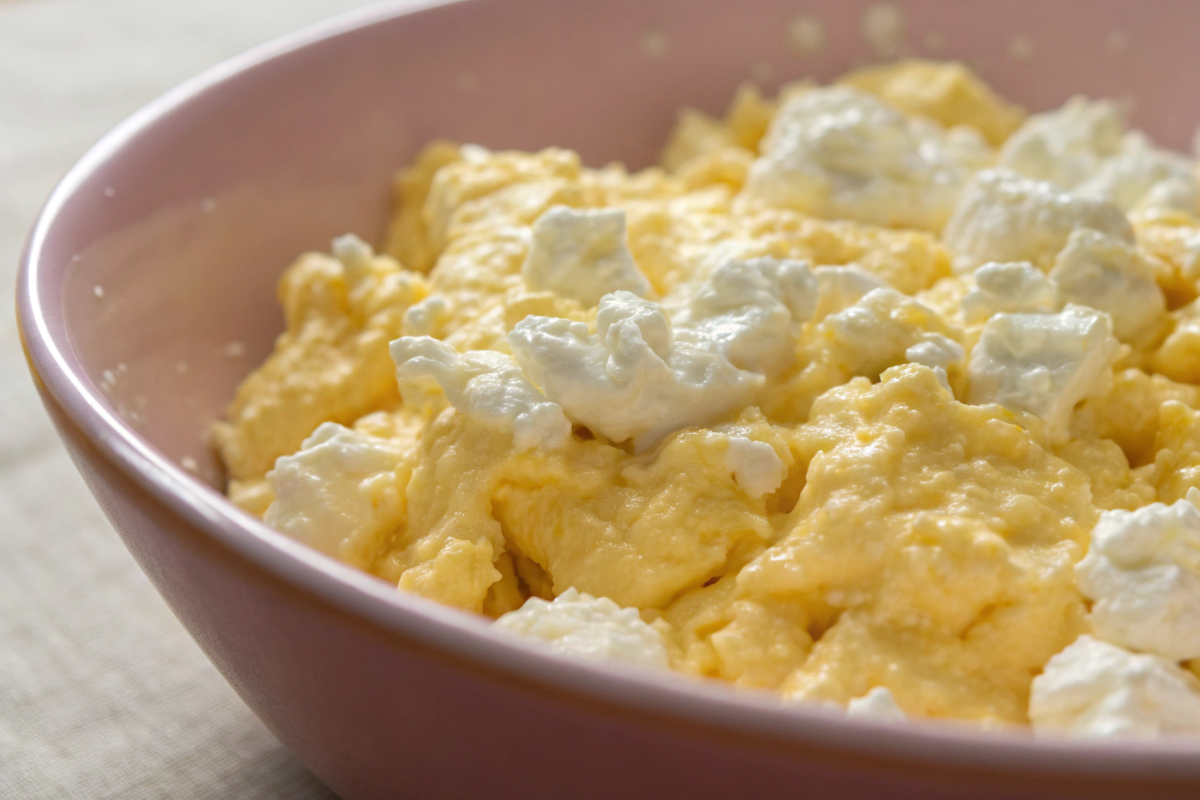 Scrambled Eggs with Cottage Cheese Recipe