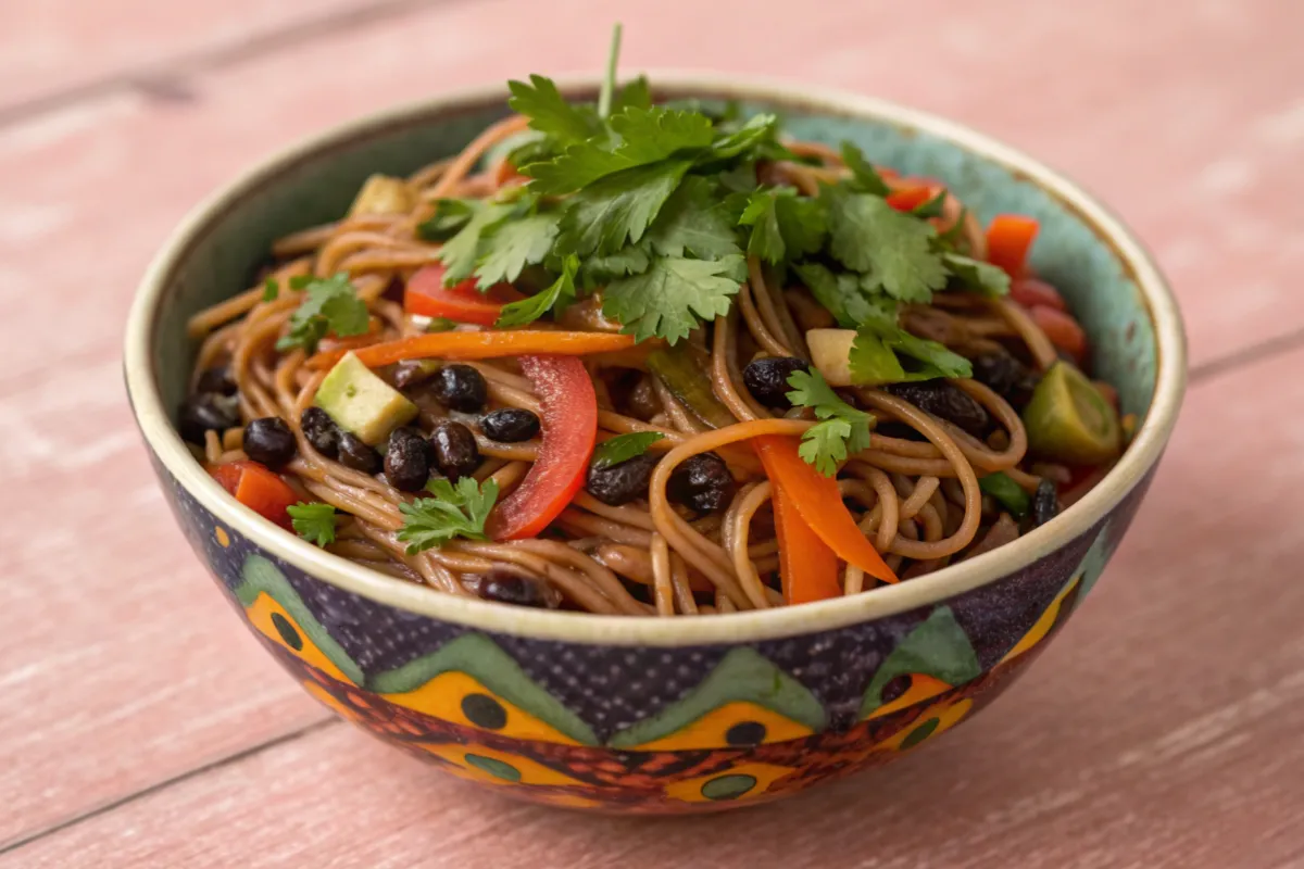 Black Bean Noodles Vegetarian Recipe Made Simple