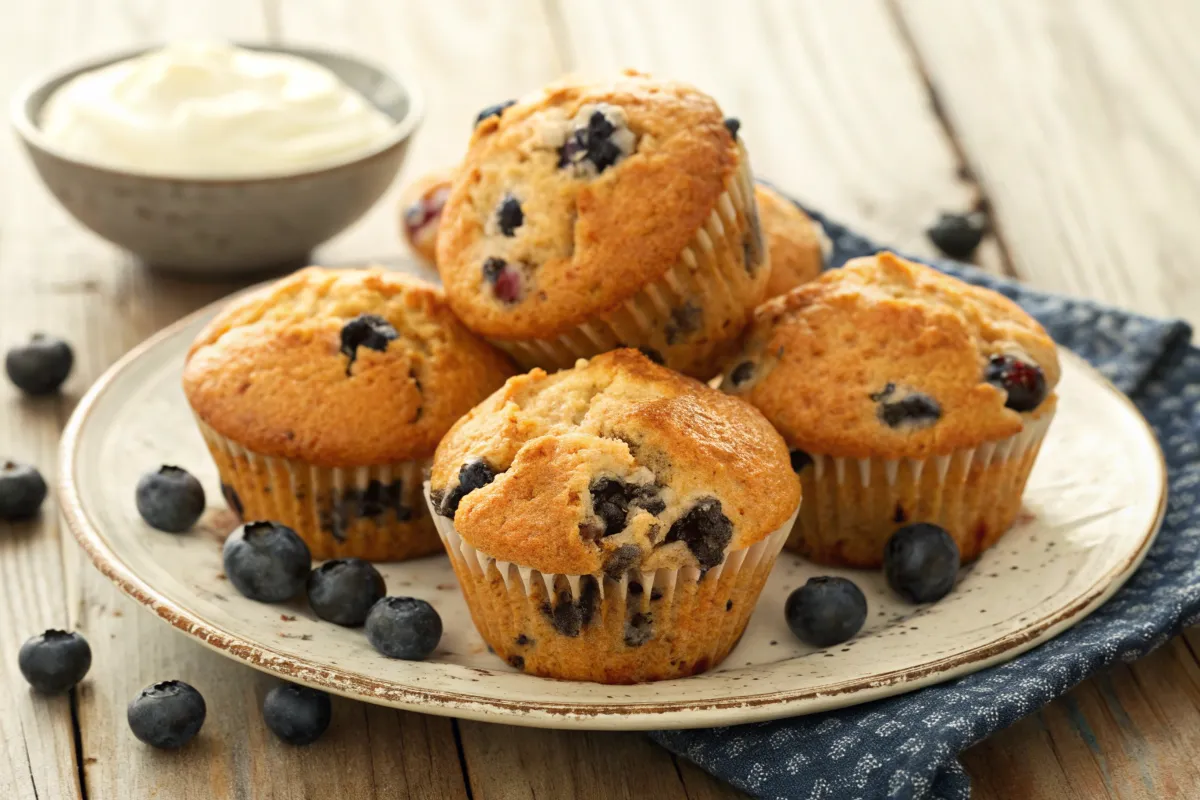 Blueberry Muffins Made with Sour Cream: Soft, Fluffy, and Flavorful