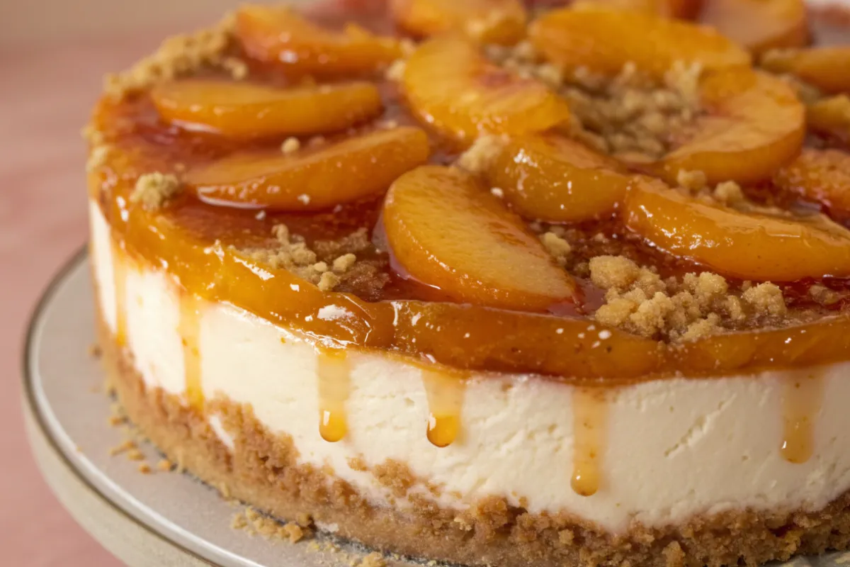 Peach Cobbler Cheesecake for a Simple Showstopper Dessert