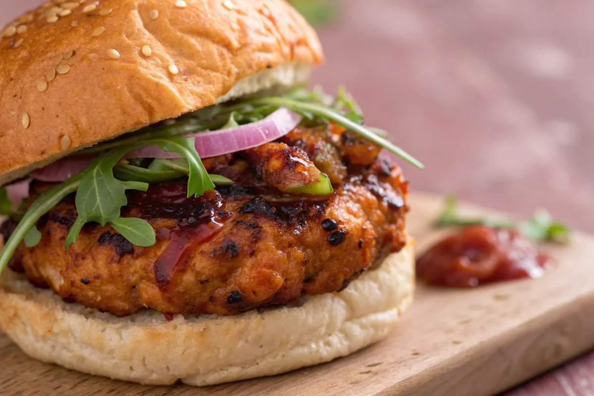 Spicy Ground Chicken Burger Recipe