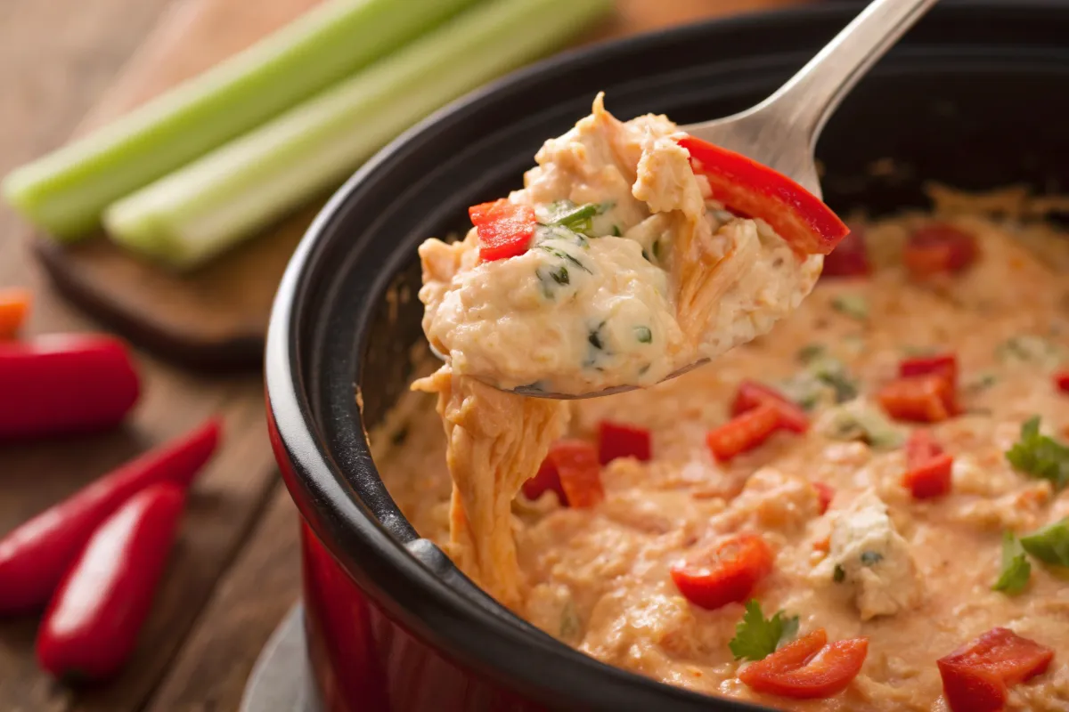 Crockpot Buffalo Chicken Dip