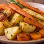 Roasted Root Vegetables Recipe on a plate