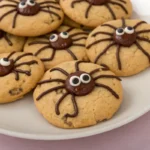 spider cookies recipe with peanut butter for Halloween