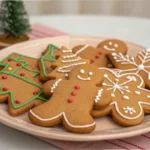 gingerbread cookies for christmas on plate