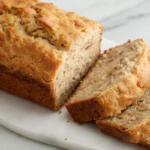 gluten free banana bread moist on plate