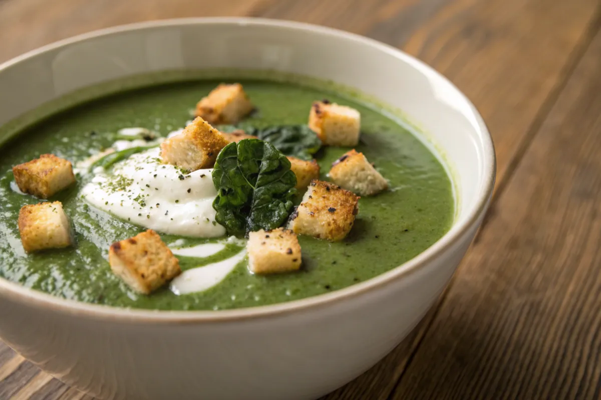 Spinach Soup With a Rich Flavor and Bright Color