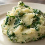 colcannon recipe with kale on plate