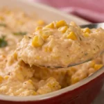 corn dip cheesy and creamy scoop