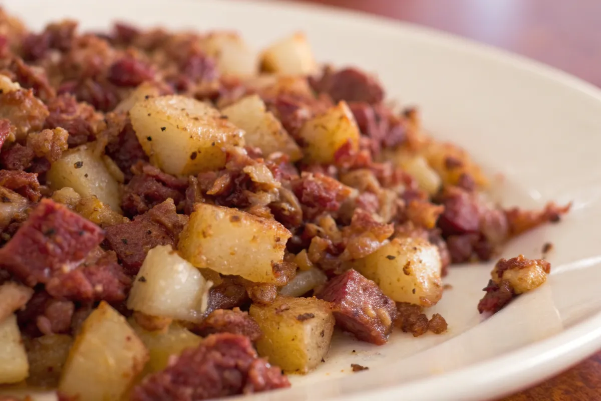 Easy Corned Beef Hash with Roasted Potatoes and Onions