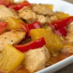 Chicken pineapple recipe with tender chicken pieces cooked in a glossy pineapple sauce inspired by Hawaiian pineapple chicken.