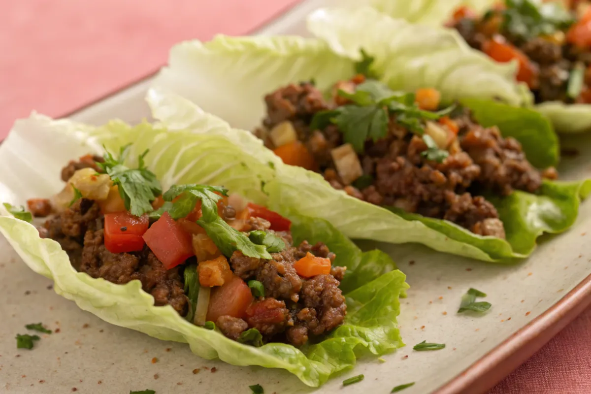 Ground Beef Lettuce Wraps Recipe