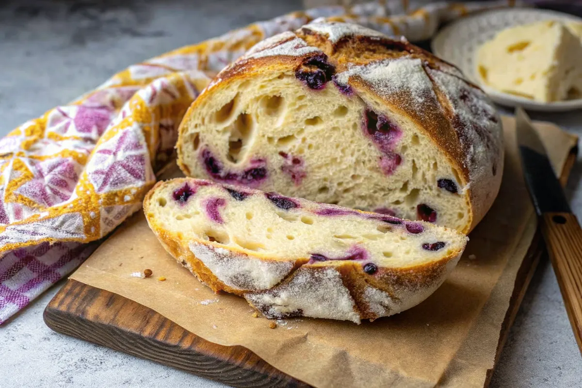 Lemon Blueberry Sourdough Bread Recipe
