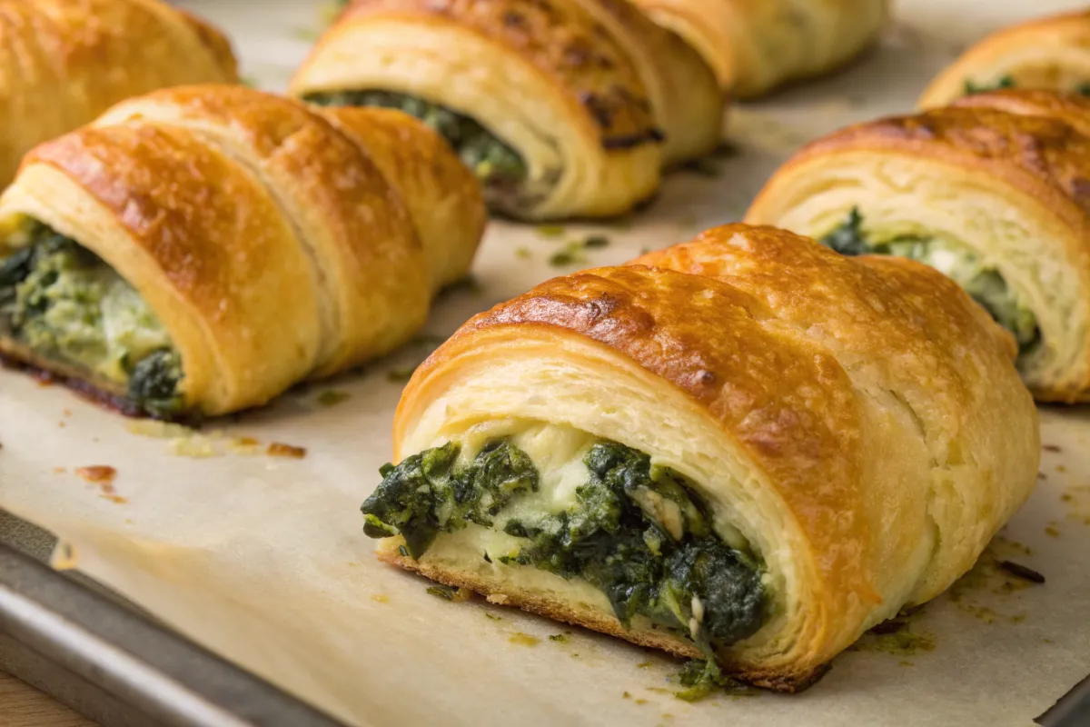 Spinach Artichoke Stuffed Croissants Recipe
