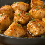 arlic butter chicken bites cooked until golden and coated in a glossy garlic butter sauce served as a quick chicken dinner.