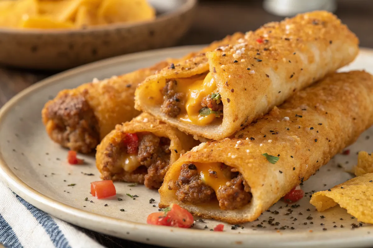 The Ultimate Golden-Brown Taco Sticks with Melty Cheese