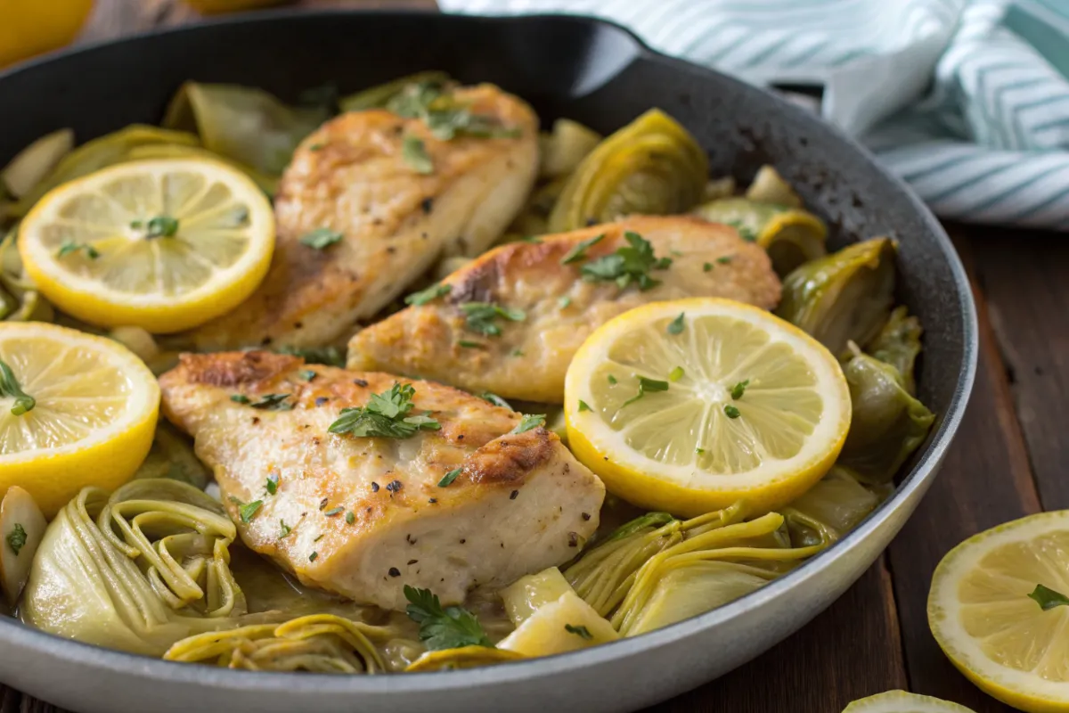 Lemon Artichoke Chicken Skillet Recipe
