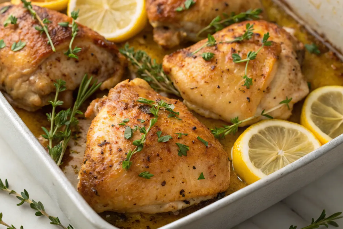 Lemon Herb Roasted Chicken Thighs