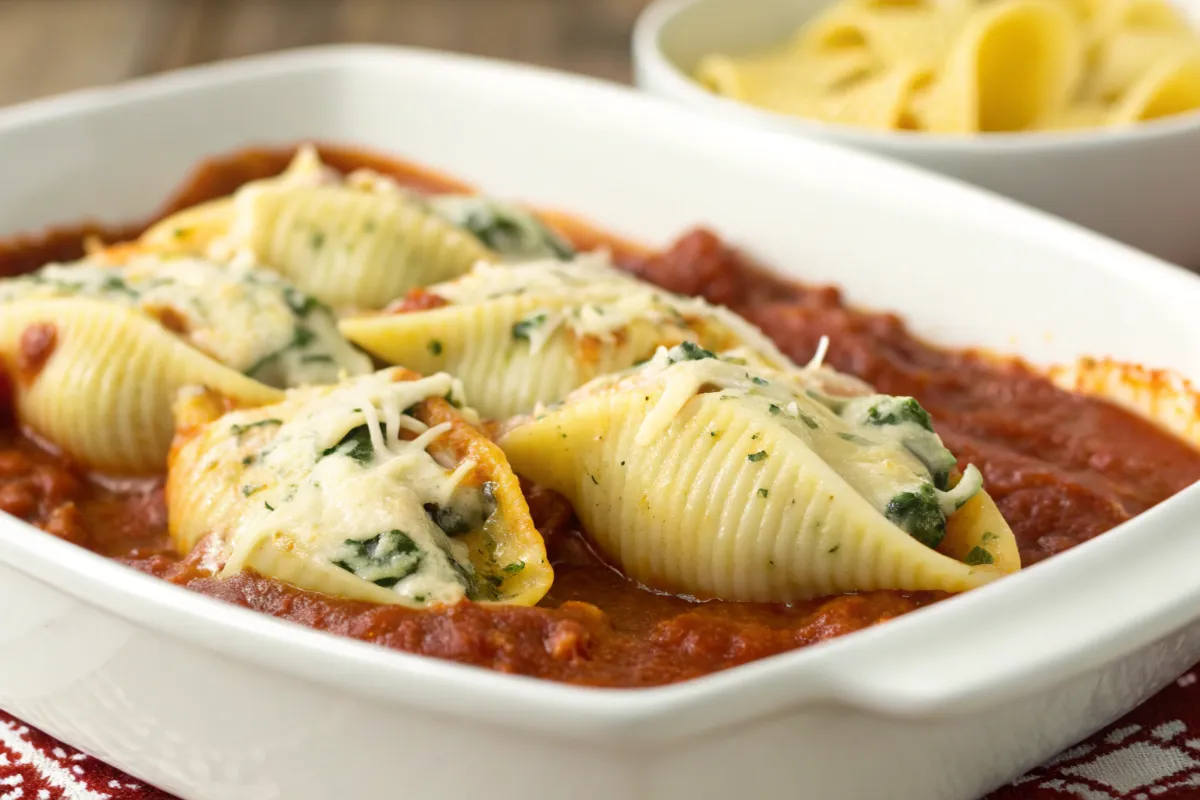 Authentic Italian-Style Ricotta Stuffed Shells with Marinara