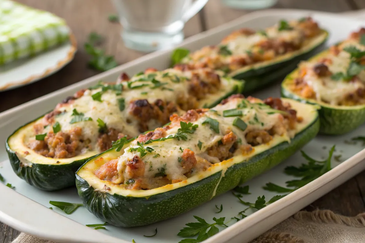 Stuffed Zucchini with Ground Turkey Recipe