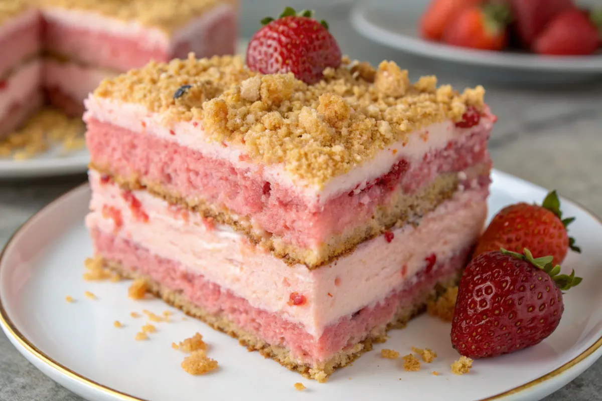 The Ultimate Homemade Strawberry Crunch Cake Recipe