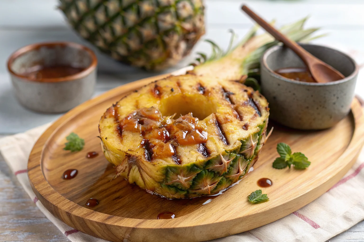 Grilled Pineapple with Brown Sugar Glaze