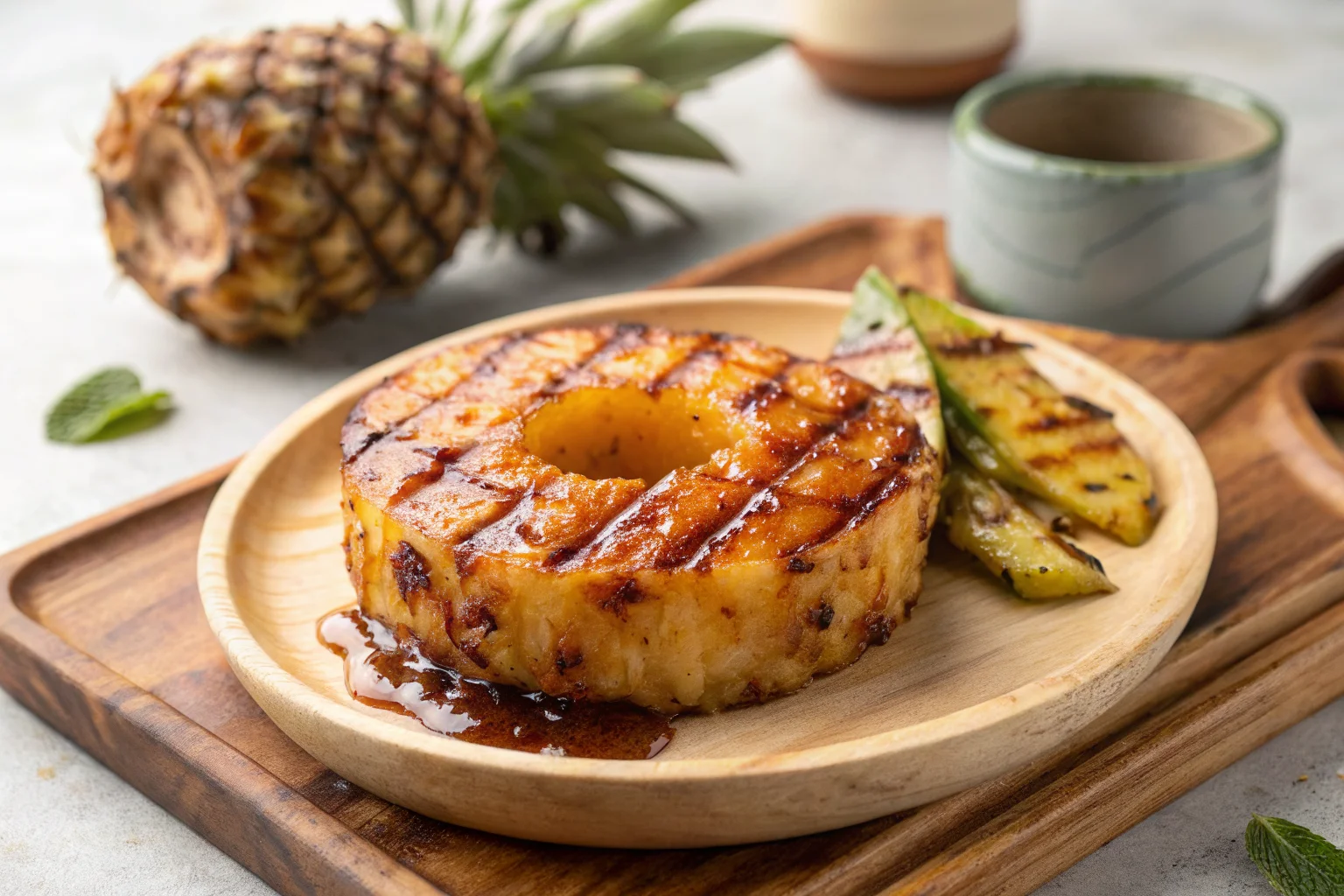 Grilled Pineapple with Brown Sugar Glaze: A Tropical Side Dish