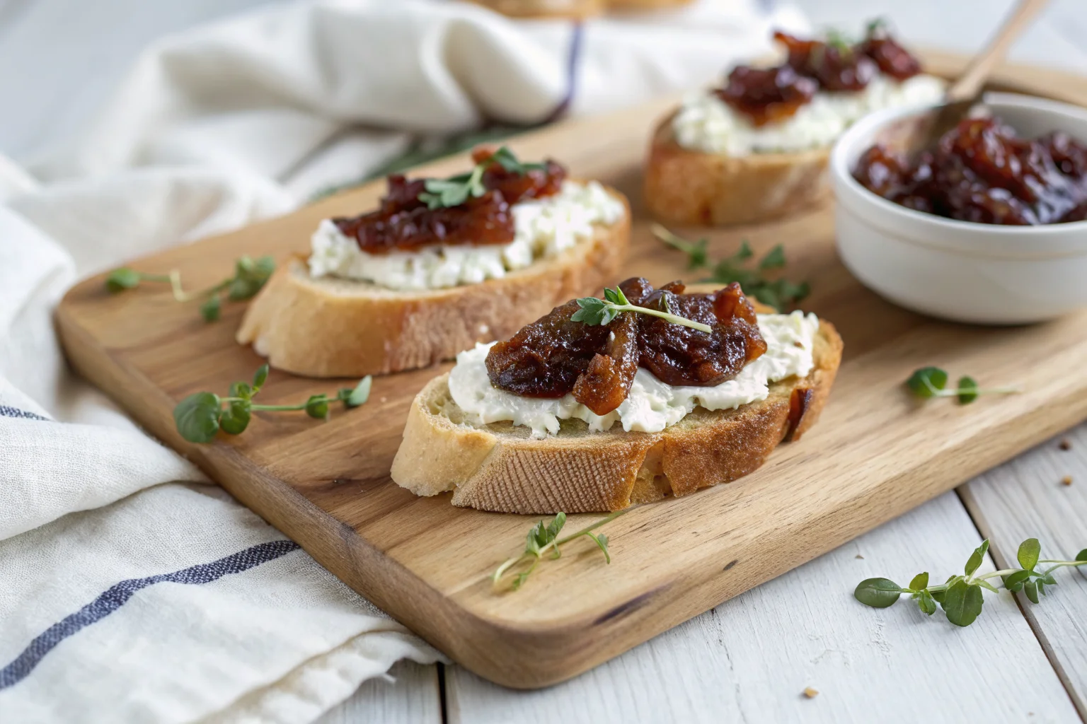 Goat Cheese and Fig Jam Crostini: Simple Elegant Appetizer