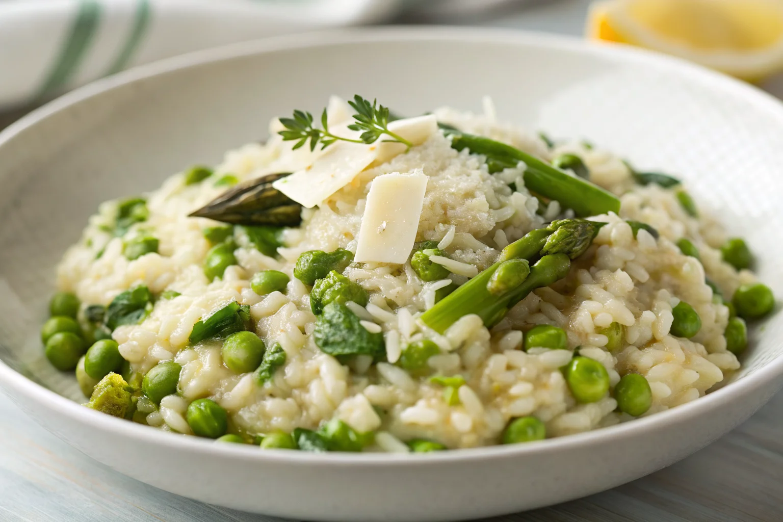 Spring Vegetable Risotto with Parmesan