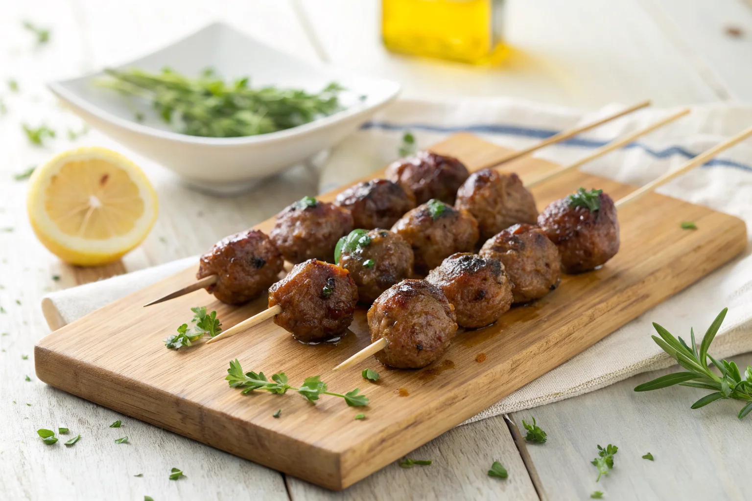 BBQ Meatball Skewers