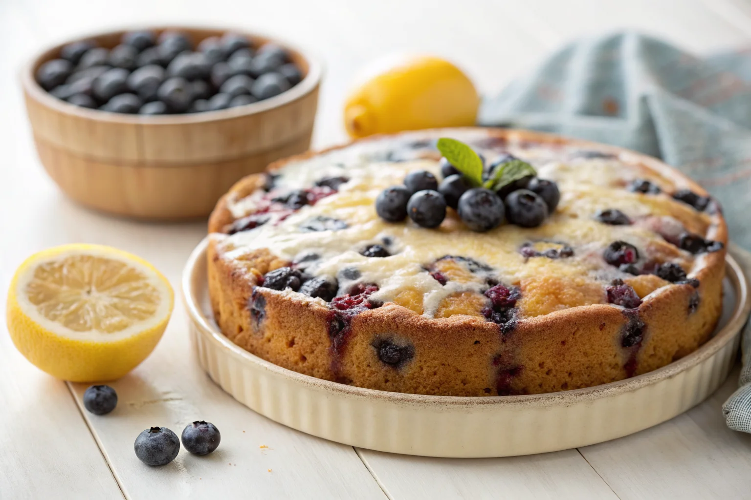 Blueberry Lemon Drizzle Teacake
