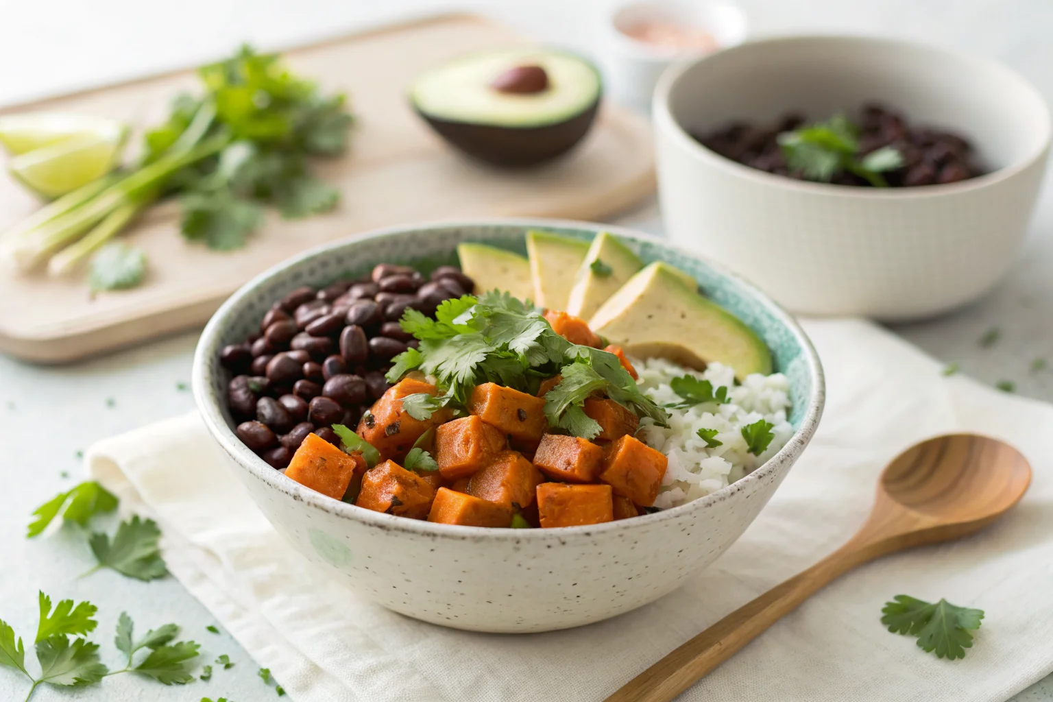 Black Bean & Sweet Potato Burrito Bowl