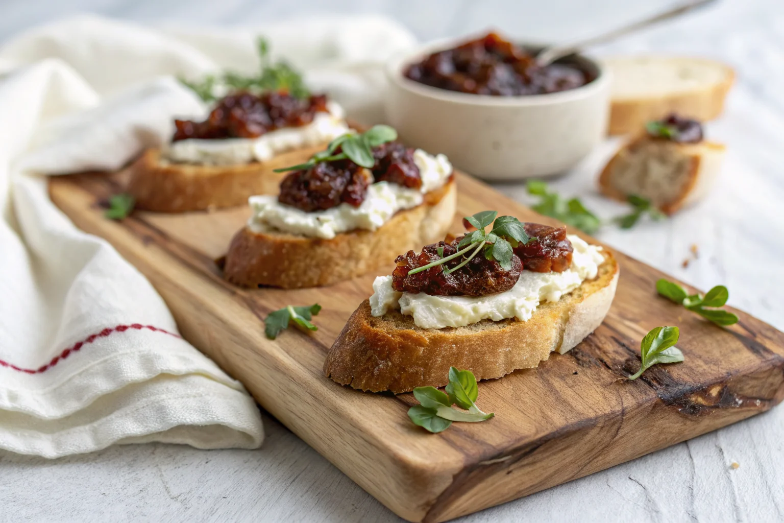 Goat Cheese and Fig Jam Crostini